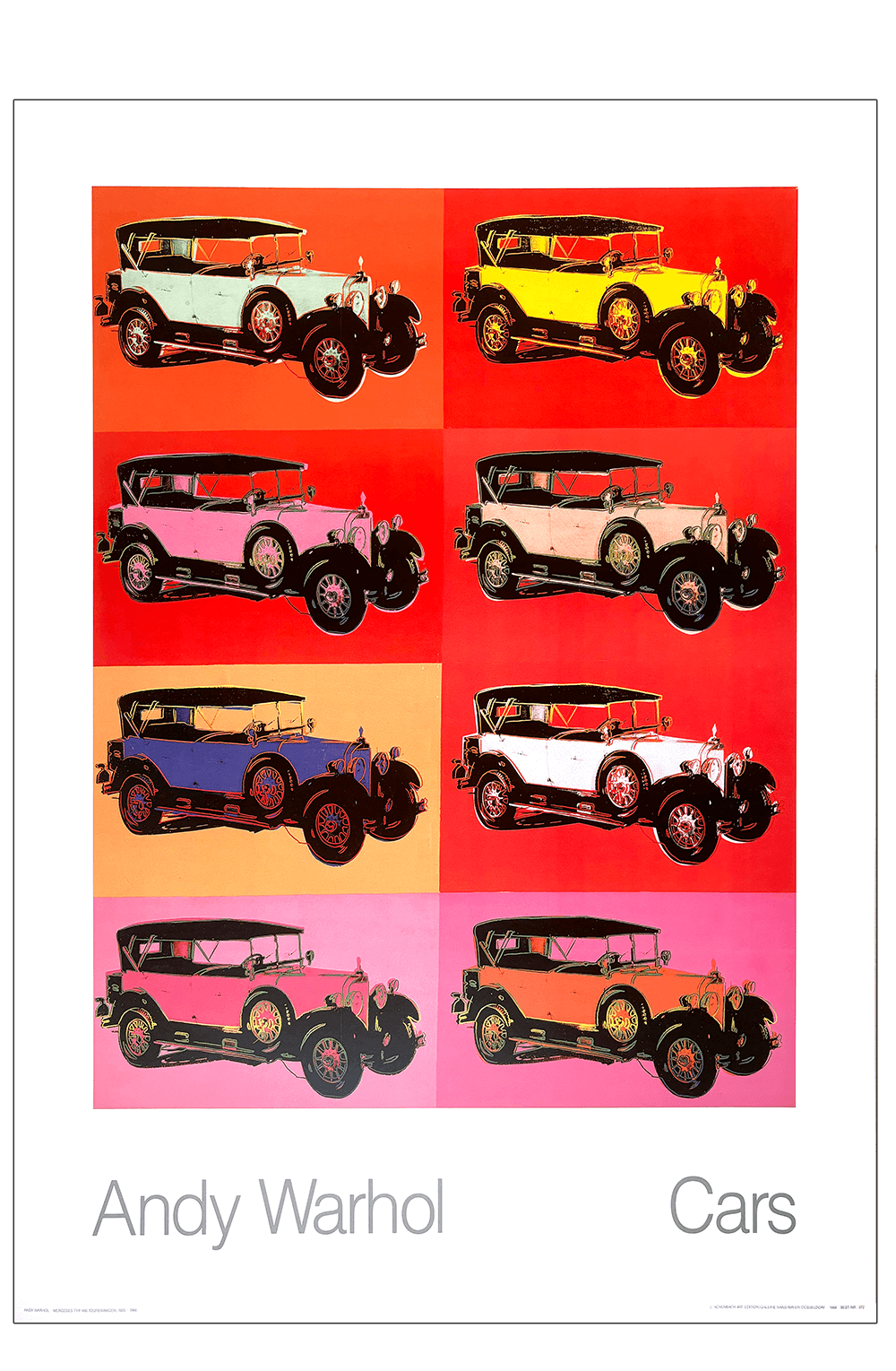 希少 アンディ・ウォーホル CARS 車 旧車 アートポスター 当時物 希少 アンディ・ウォーホル CARS 車 旧車 アートポスター 当時物