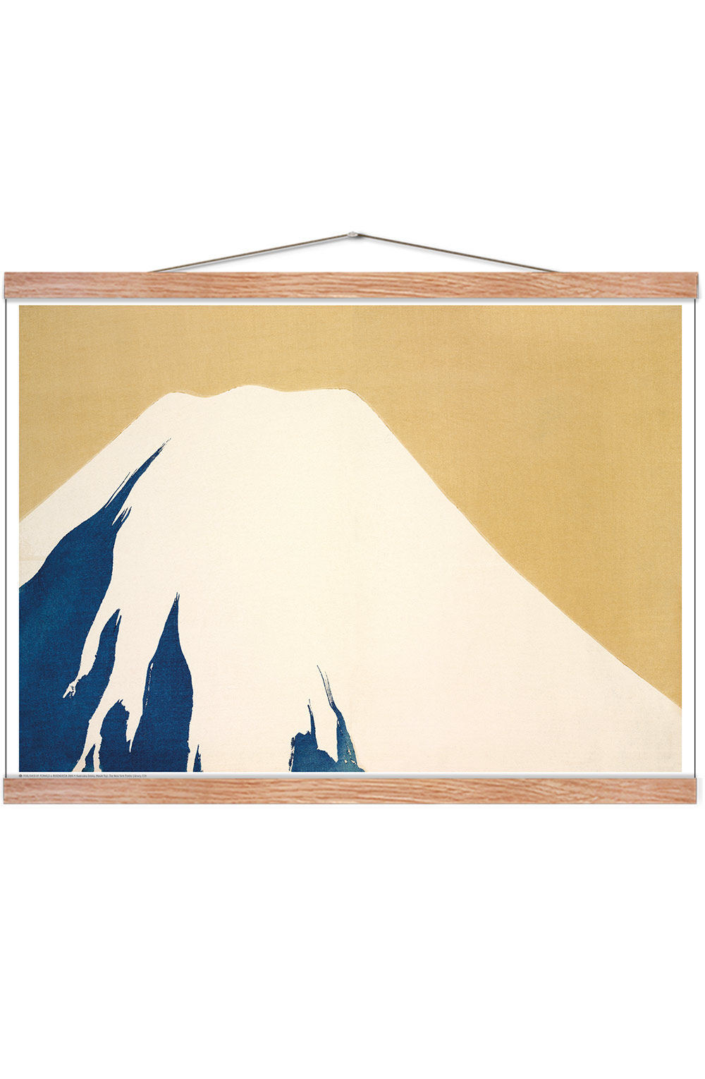 Forbipasserende ækvator flyde Mount Fuji I Japansk vintage plakat i de fineste farver