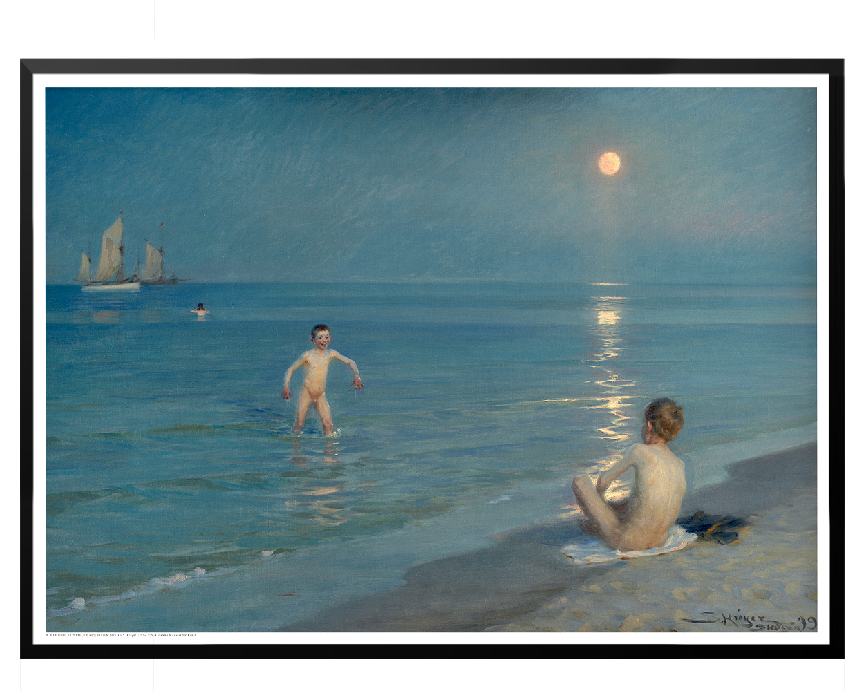 Krøyer, drenge en sommeraften ved Skagens strand - Plakater - Permild & Rosengreen