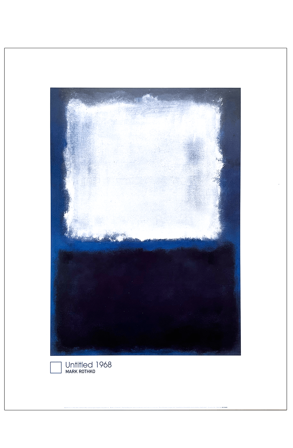 Poster. Mark Rothko Untitled 1968 (50 x 40 cm.)