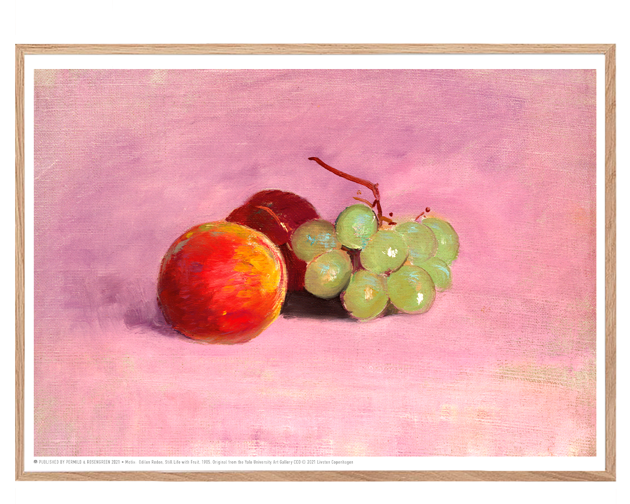 mareridt dræne Metropolitan Odilon Redon - Motiv af frugter på lyserød baggrund