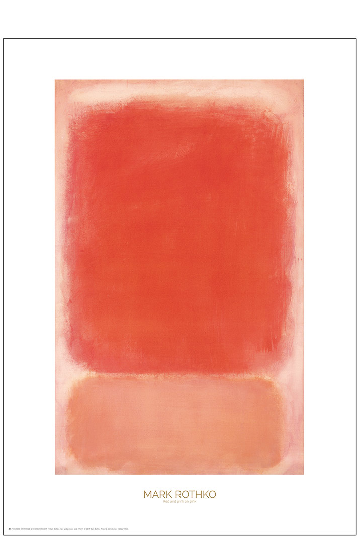 Mark Rothko: "Red and on pink" | Mark Rothko poster