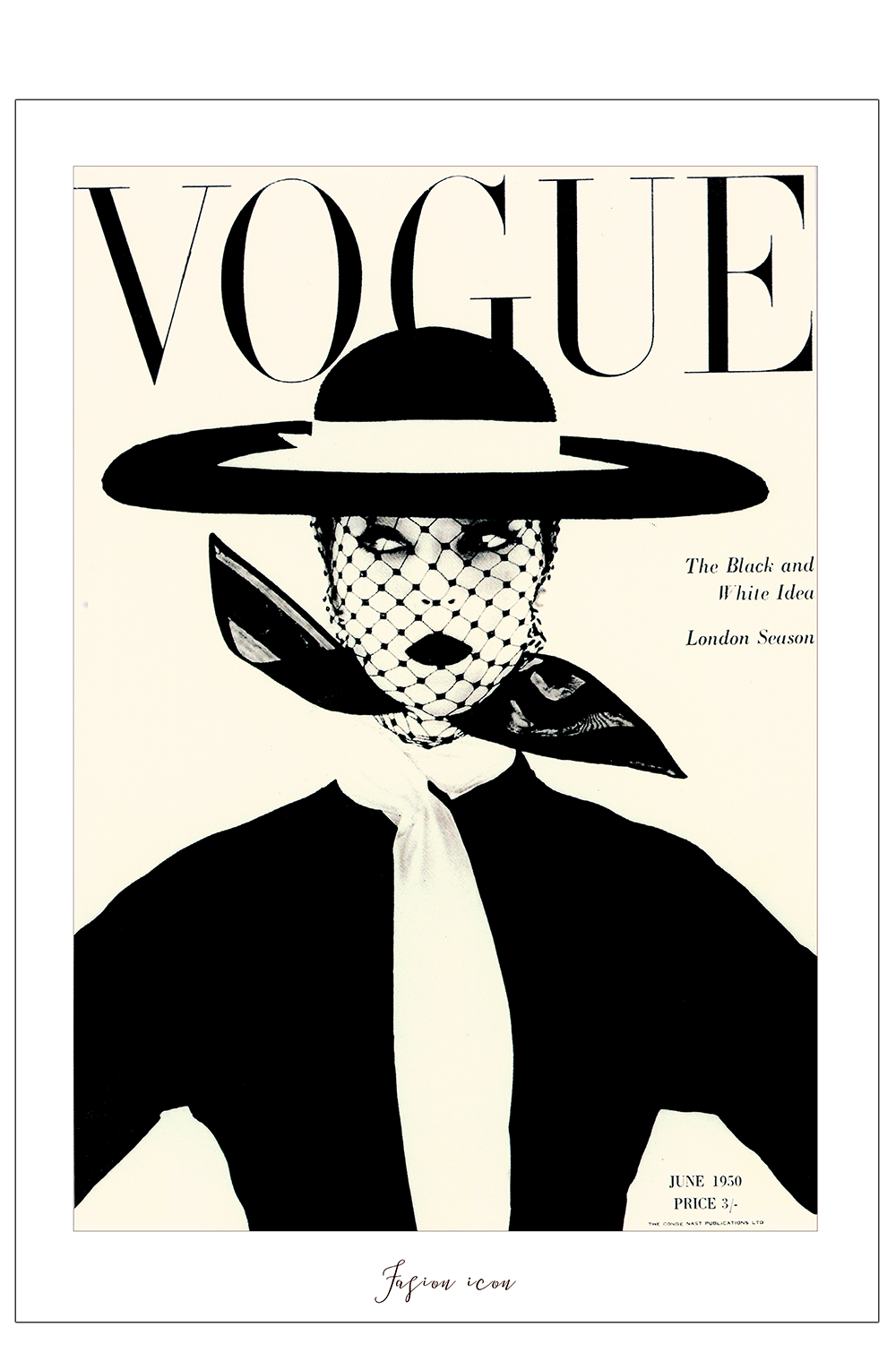 Vogue cover 4 - Retro poster Posters - Permild Rosengreen
