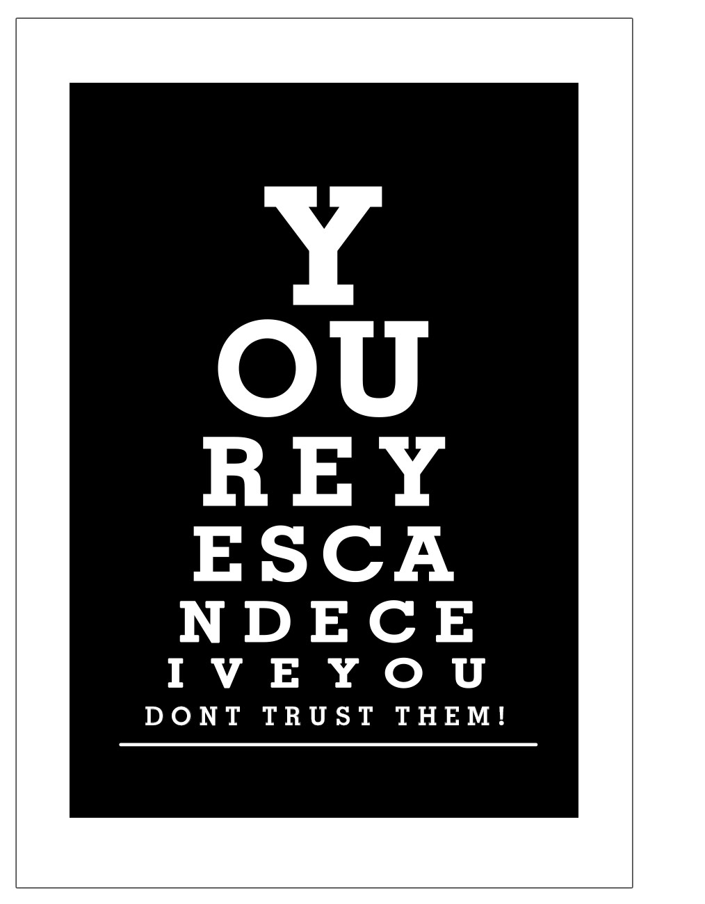 Your Eyes Can Deceive You. Star Wars plakat. - Plakater Permild & Rosengreen
