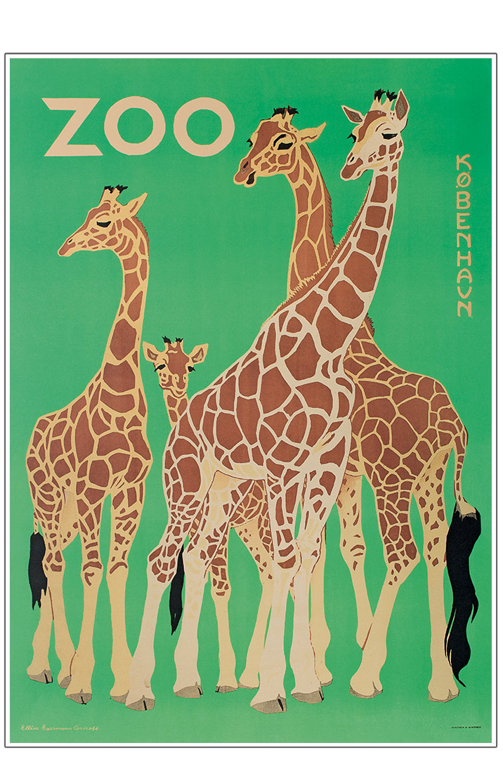 Zoo med giraf | Zoologiskhave plakat | Køb her
