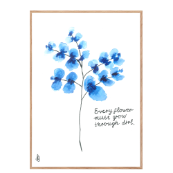 Watercolour Floral poster