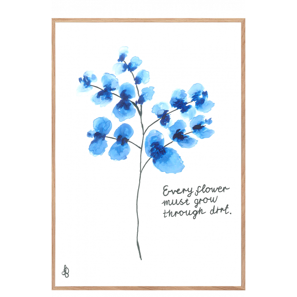 Akvarel blomster plakat