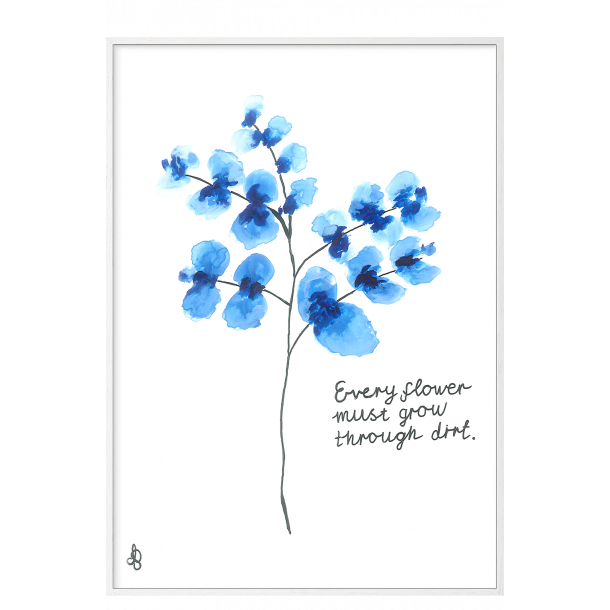 Akvarel blomster plakat