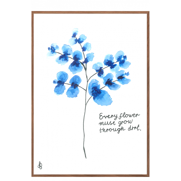 Akvarel blomster plakat