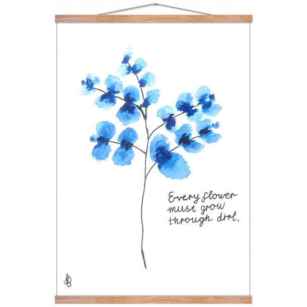 Akvarel blomster plakat