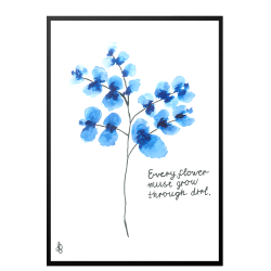 Watercolour Floral poster