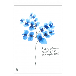 Akvarel blomster plakat