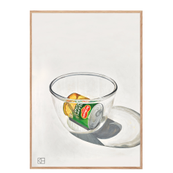 Poster with canned pineapple