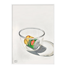 Poster with canned pineapple