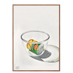 Poster with canned pineapple