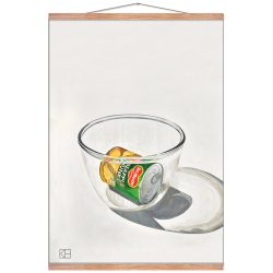 Poster with canned pineapple