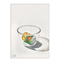 Poster with canned pineapple