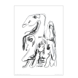 Asger Jorn. Sort/hvidt litografisk motiv
