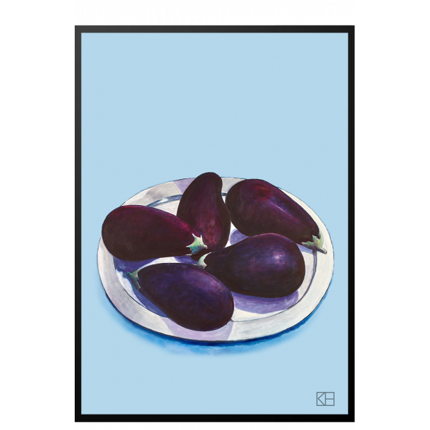 Plakat med auberginer