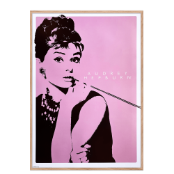 Audrey Hepburn plakat. Pink