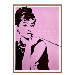 Audrey Hepburn plakat. Pink