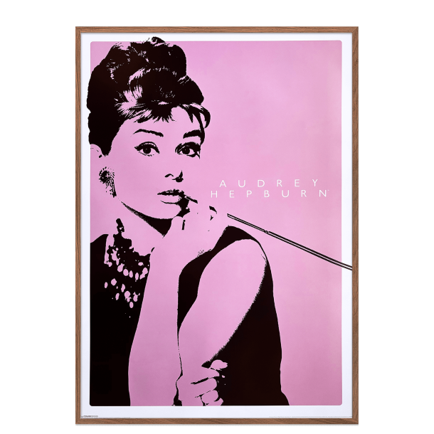 Audrey Hepburn plakat. Pink