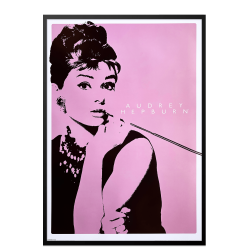Audrey Hepburn plakat. Pink