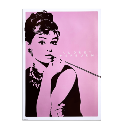 Audrey Hepburn plakat. Pink