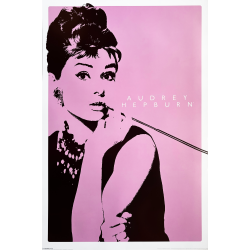 Audrey Hepburn plakat. Pink