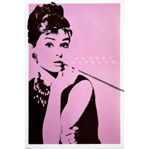 Audrey Hepburn Plakat. Rosa