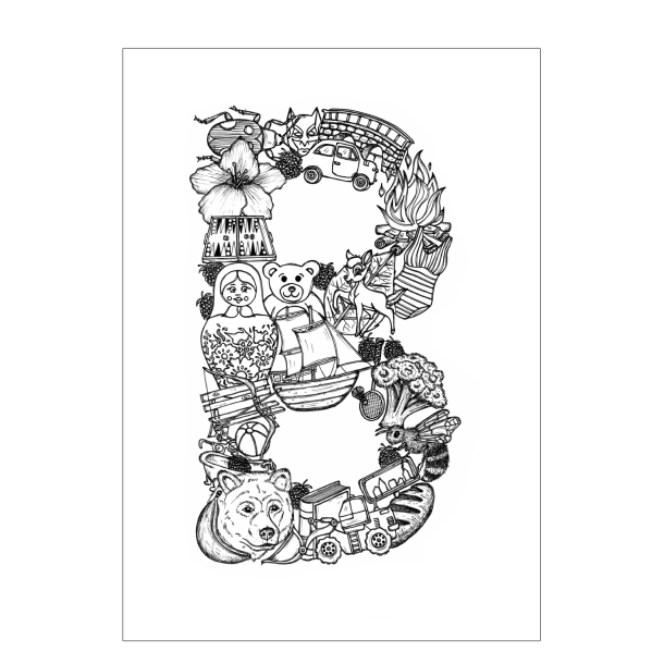 B - Letter doodle