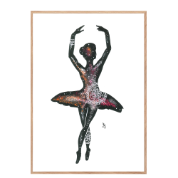 Ballerina illustreret. Plakat.