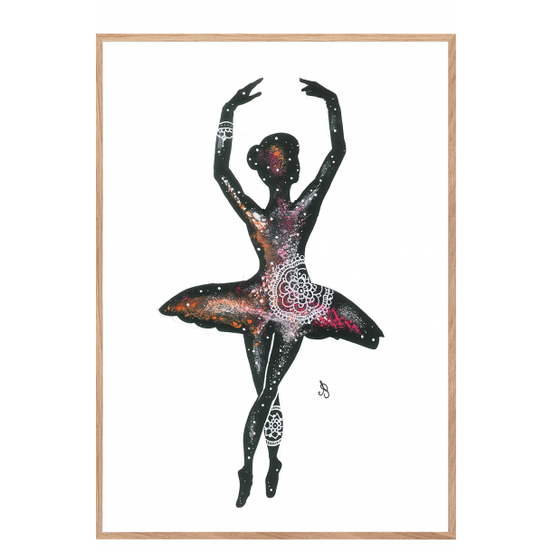 Ballerina illustreret. Plakat.