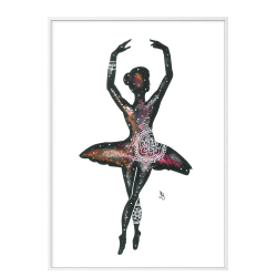 Ballerina illustreret. Plakat.