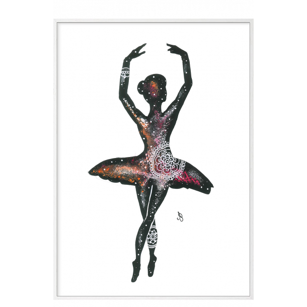 Ballerina illustreret. Plakat.