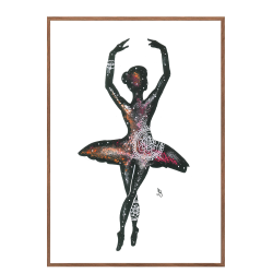 Ballerina illustreret. Plakat.