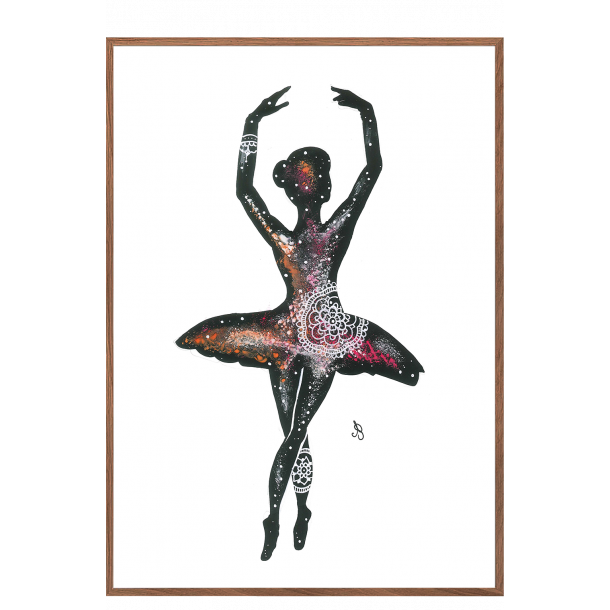 Ballerina illustreret. Plakat.
