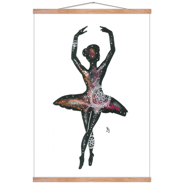 Ballerina illustreret. Plakat.