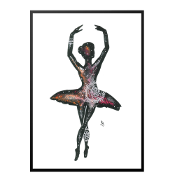 Ballerina illustreret. Plakat.