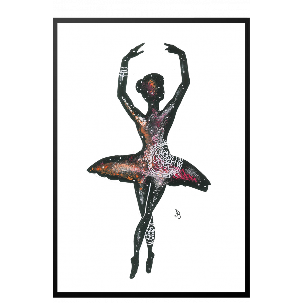 Ballerina illustreret. Plakat.