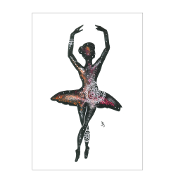 Ballerina illustreret. Plakat.