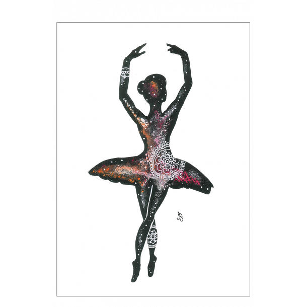 Ballerina illustriert. Plakat.