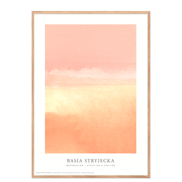 Watercolor  Stuck on a feeling - peach