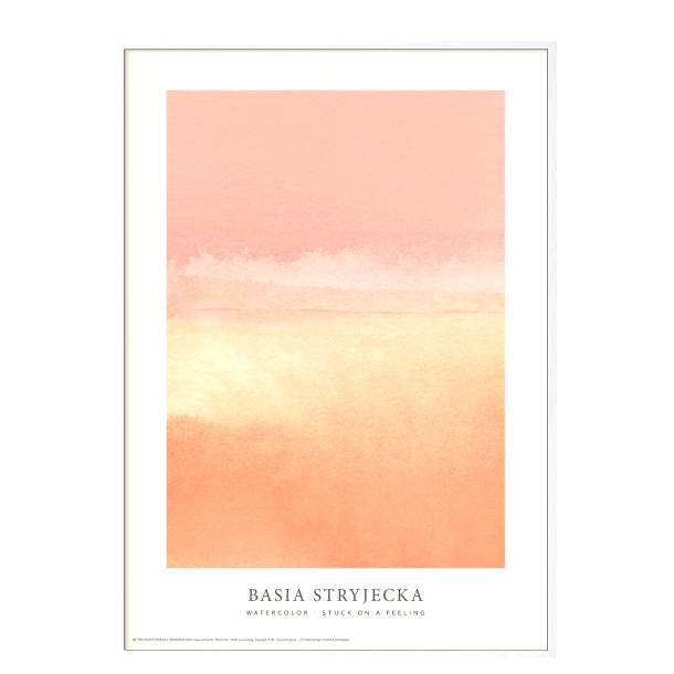 Watercolor  Stuck on a feeling - peach