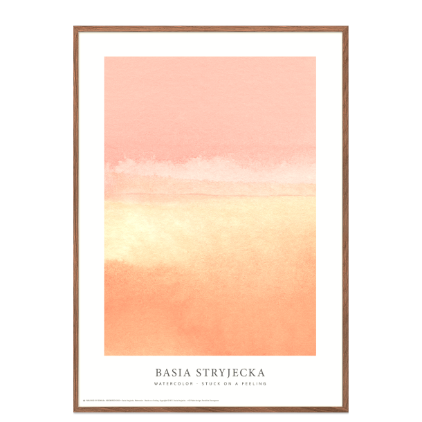 Watercolor  Stuck on a feeling - peach