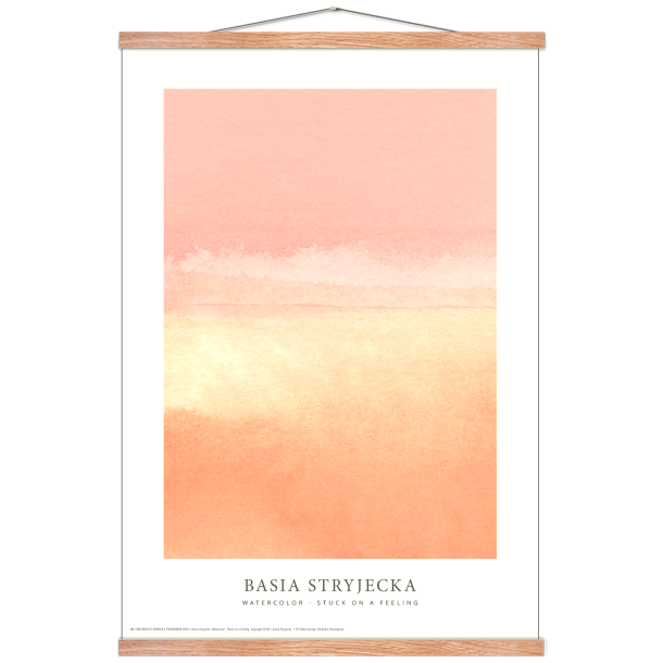 Watercolor  Stuck on a feeling - peach
