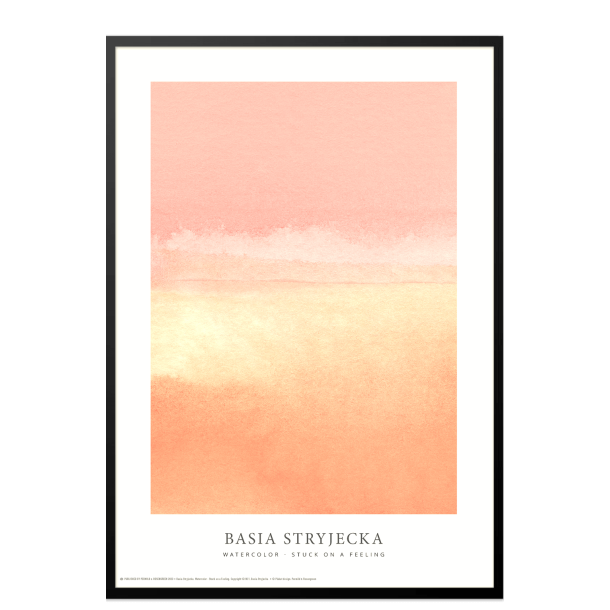 Watercolor  Stuck on a feeling - peach