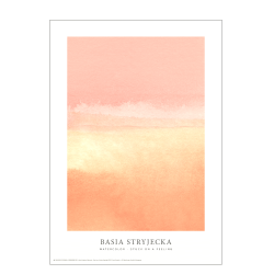 Watercolor  Stuck on a feeling - peach