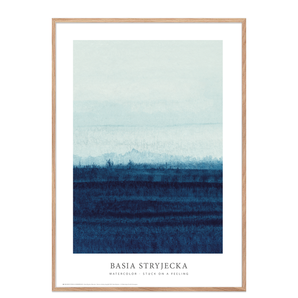 Watercolor  Stuck on a feeling - blue