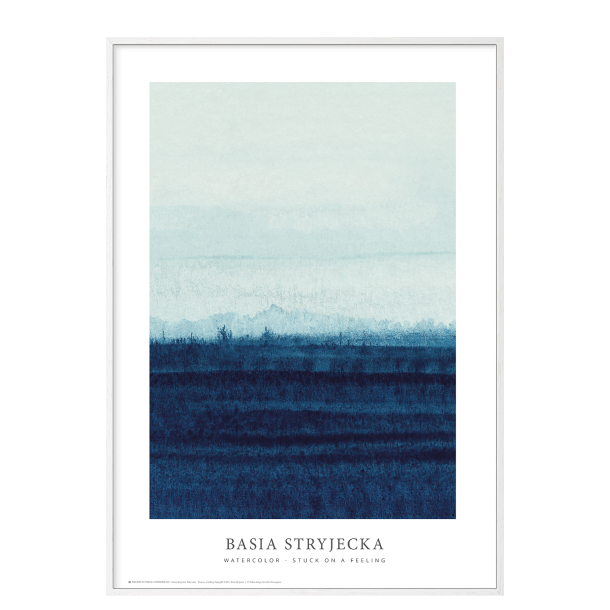 Watercolor  Stuck on a feeling - blue